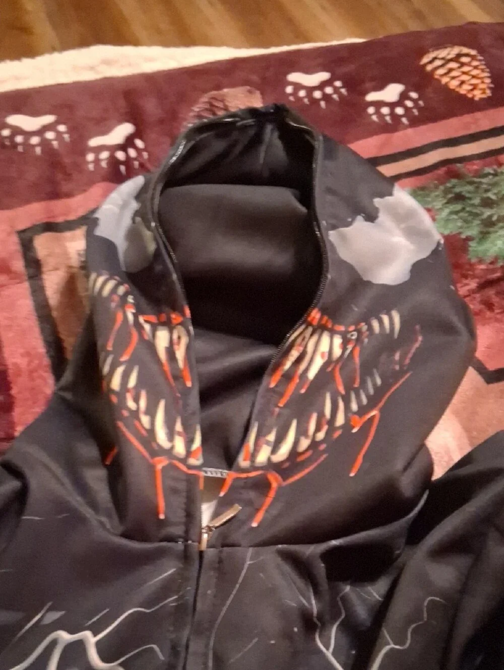 Kids Black Spider Man  Jacket with Hood